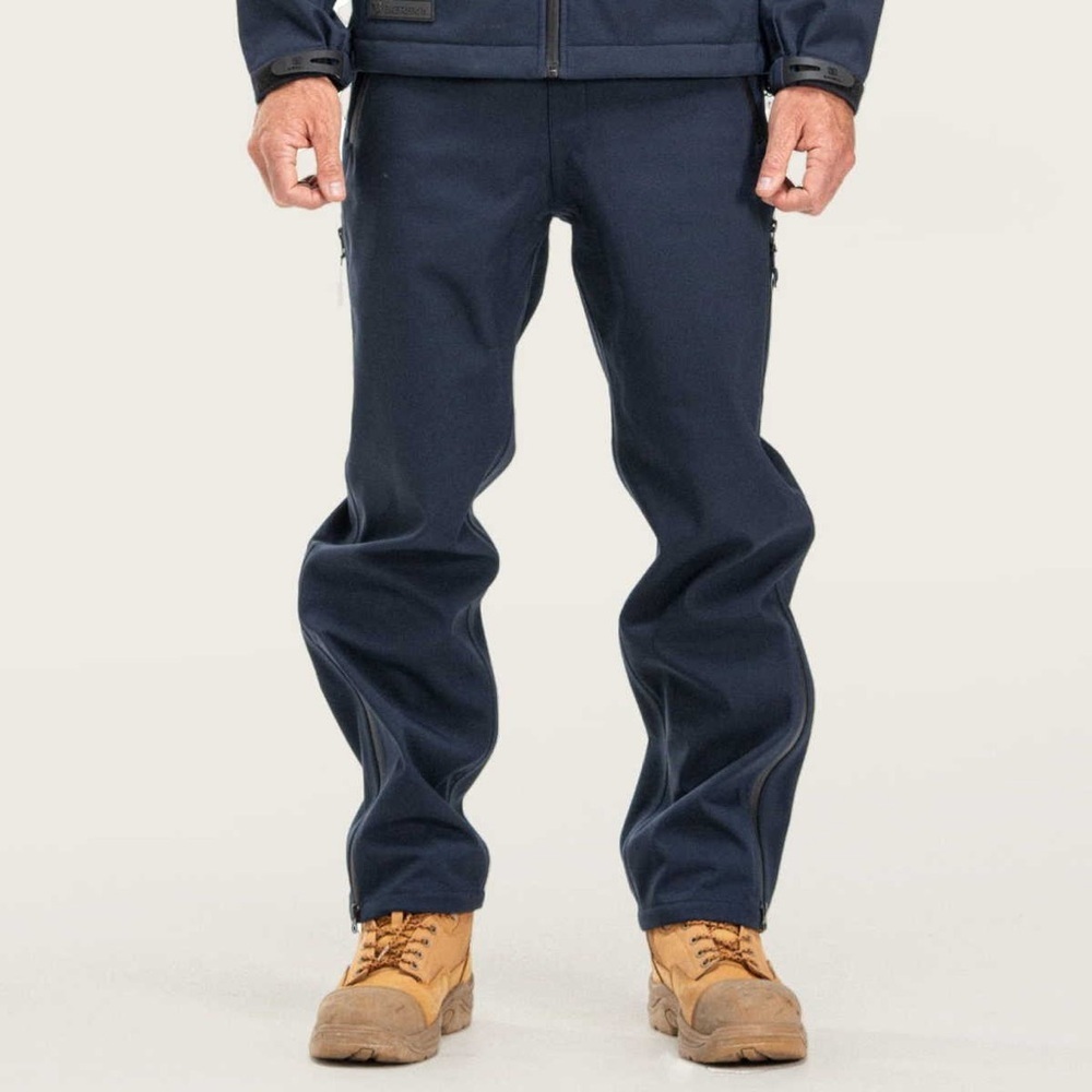 Bearskin Tactical Soft Shell Cargo Pants Mens L Navy Waterproof Outdoor NWT